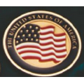 Enameled Brass U.S. Flag Coin